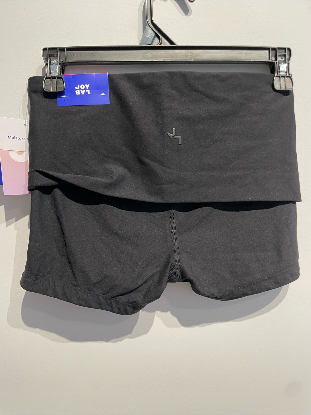 JoyLab Women's Foldover Waistband Bike Shorts 3" Black XS NWT - Picture 2 of 6